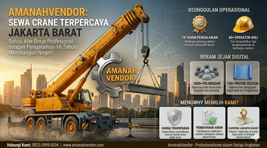 Sewa Crane Kembangan Jakarta Barat, Hubungi TLP/WA 0822-2999-0034