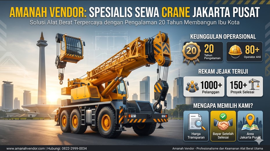 Sewa Crane Kampung Bali Jakarta Pusat, Hubungi TLP/WA 0822-2999-0034