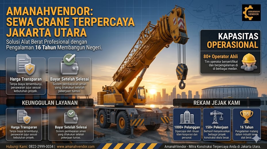 Sewa Crane Kebon Bawang Jakarta Utara, Hubungi TLP/WA 0822-2999-0034