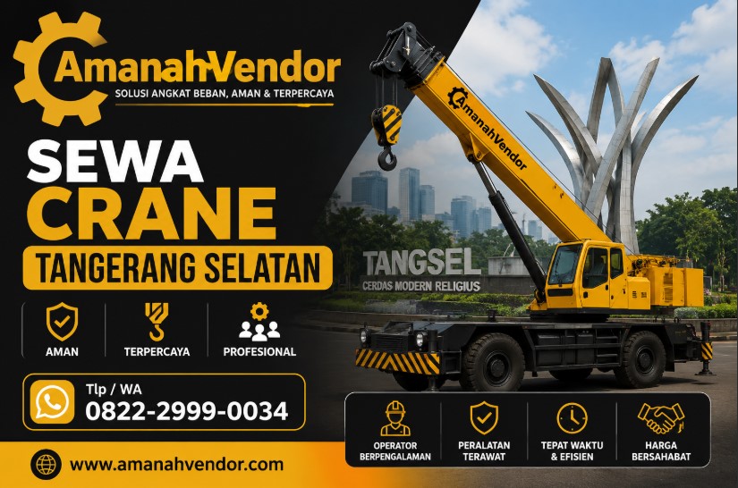Sewa Crane Muncul Tangerang Selatan, Hubungi TLP/WA 0822-2999-0034