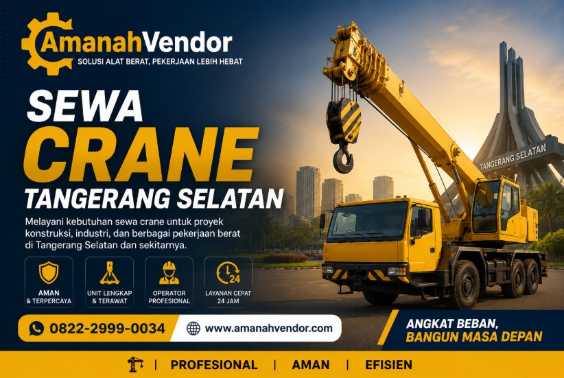 Sewa Crane Jurang Mangu Timur Tangerang Selatan, Hubungi TLP/WA 0822-2999-0034