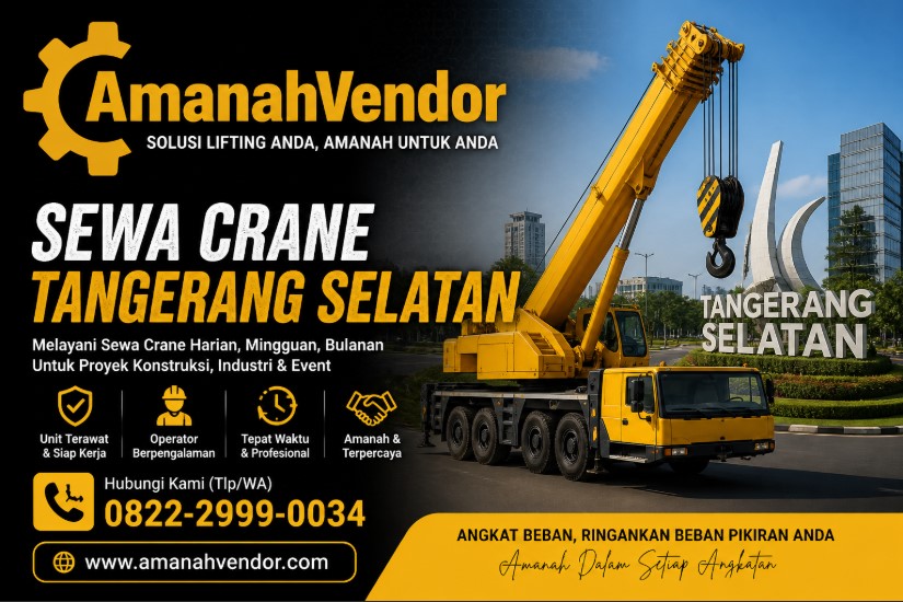Sewa Crane Cempaka Putih Tangerang Selatan, Hubungi TLP/WA 0822-2999-0034